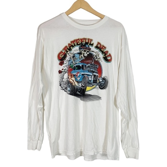 Liquid Blue Grateful Dead Hot Rod Long Sleeve Shirt Size Large - Picture 1 of 8